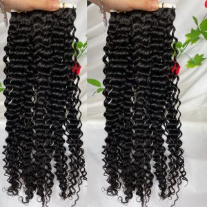 Deep Wave Curly Tape In Hair Extensions Brazilian Skin Hair Weft Human Hair Bundles Tape On Double-siding  Adhesive Invisible - Image 4