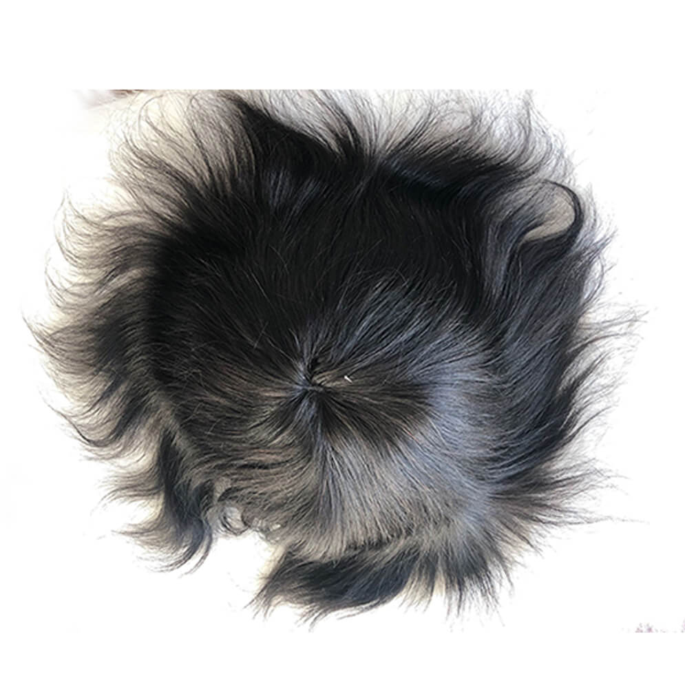 Hairpieces Replacement System For Men Swiss Lace Net With Half Pu Around Hair 100% European Remy Human Hair 10x8 - Image 4