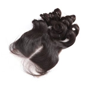 Transparent HD Swiss Thinner lace Middle Part Loose Wave Human Hair Lace Top Closure Size 5x5 Natural Color Bleached Knots - Image 3
