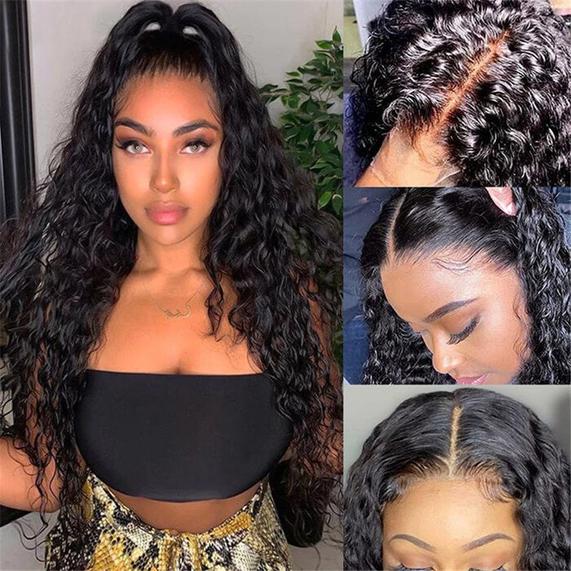 Water Wave Hair 13*4 Hd Lace Front Wigs Glueless Transparent Lace Wig Pre-Plucked Hairline - Image 2