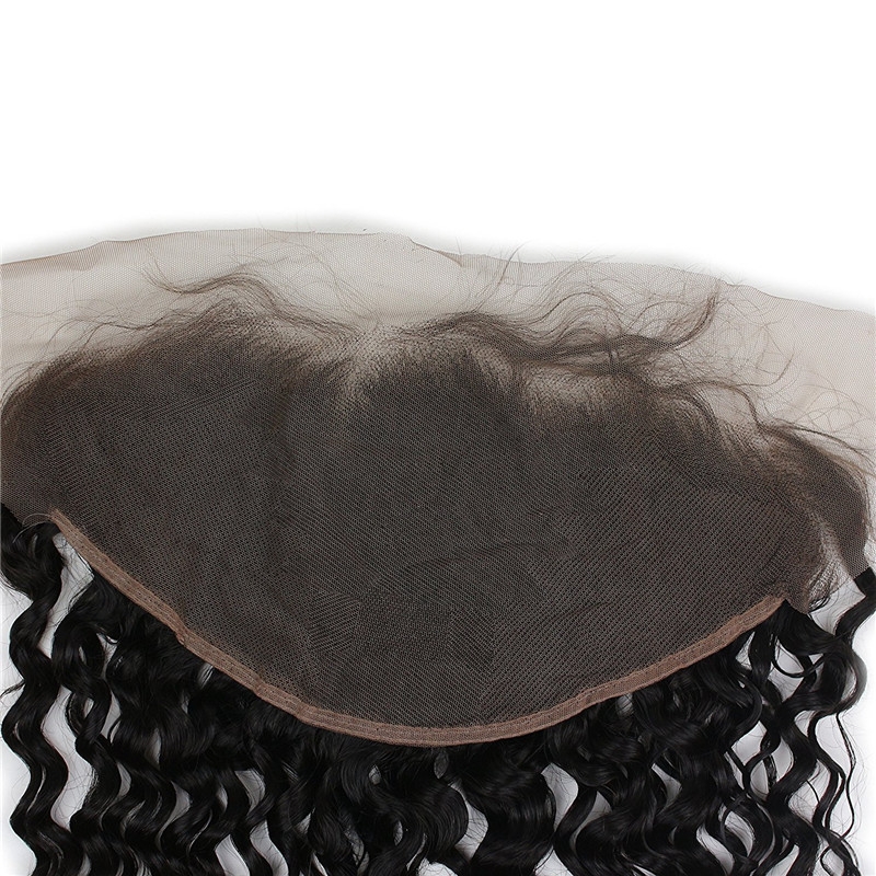 13x6 Lace Frontal Closure Deep Wave Ear to Ear Free Part 130% Density Peruvian Human Hair Full Lace Closure Bleached Knots with Baby Hair Natur - Image 4