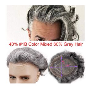 Pwigs 100% European Virgin Human Hair Toupee for Men with Soft Thin Super Mono Lace 10" x 8" Straight hair pieces 4 Brown Color - Image 19