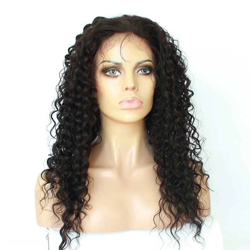 Reasonable Full Lace Wigs Natural Black Brazilian Human Hair Wig Deep Curly - Image 3