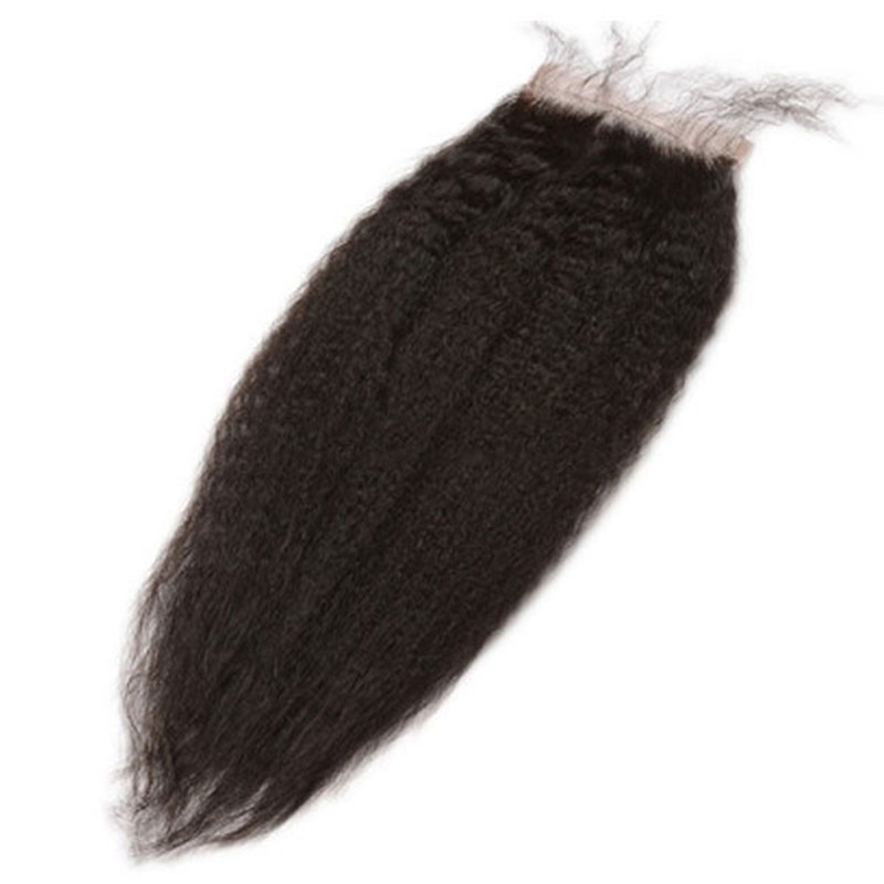 4x4 HD Lace Closures Natural Color Kinky Straight Vietnamese Human Remy Hair Free Part Lace Closure 4x4 inchs - Image 2