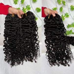Pwigs Burmese Curly Brazilian Remy Human Hair Weft Hair Weave Bundles 12A Hair Products Curly Human Hair Extensions - Image 4
