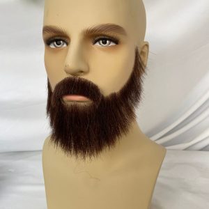 Alternative view of Big Fake Beard Swiss Lace Fake Beard And Moustache Real Human Hair Handmade Light Beard For Men Invisible Beards For Man