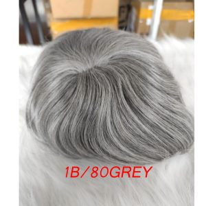 Men Wigs Human Hair Toupee Thin Skin Pu Male Wig Hair Prosthesis Men Toupee Hair 8x10inch Replacement System Remy Hair Pieces 7# Brown - Image 15