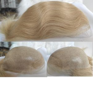 Toupee for Men 100% Human Hair Swiss Lace Front Hair Pieces PU V-looped Men's Hair Replacement System 1B Mixed 80% Grey Hair - Image 23
