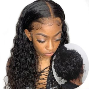 Deep Wave Frontal Wig Brazilian Remy 13x4 Lace Front Human Hair Wigs For Black Women 150% Pre Plucked Lace Front Wig - Image 5