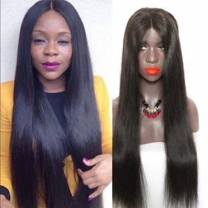 8A Brazilian 13x6 Lace Front Wigs Human hair Glueless Pre plucked Natural Hairline Straight Front Lace Wigs With Baby Hair