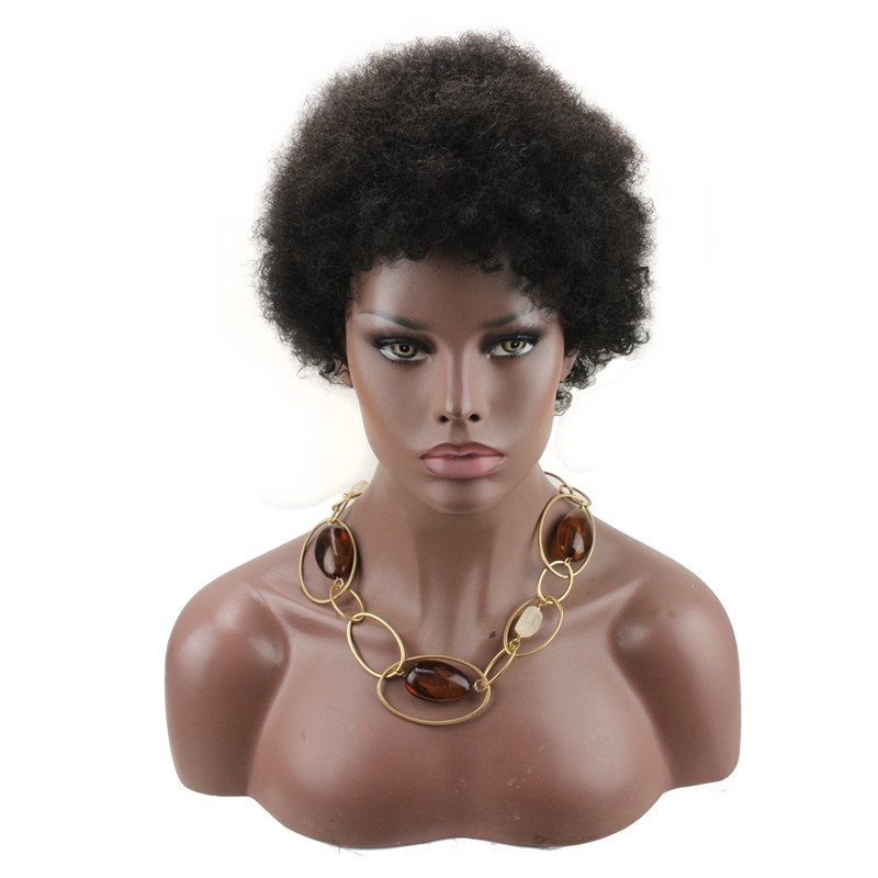 Straight Short Wig Brazilian Remy Human Hair 130% Density Short Full Wig for Women - Image 2