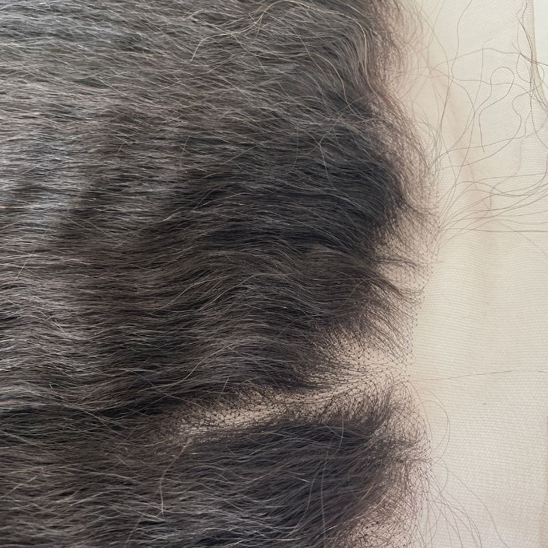 13x6 HD Transparent Human Hair Kinky Straight Lace Frontal with Natural Hairline Ear to Ear Pre-Plucked Full Lace Frontal Closure with Baby Hair Yaki Straight - Image 5
