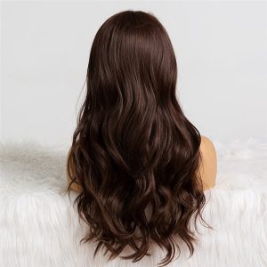 Body Wave #2 Dark Brown Highlights Lace Front Wig Brazilian Remy Human Hair Wigs For Black Women Glueless Brown Wig Pre Plucked - Image 3