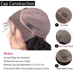 250% Density Human Hair Bob Wigs For Black Woman Short Lace Front Human Hair Wigs With Baby Hair Brazilian Remy Hair - Image 4