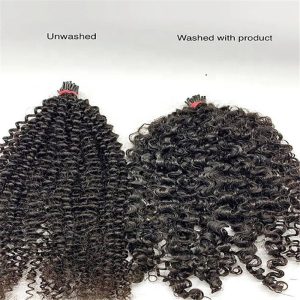Virgin Natural Black 3C 4A Tight Kinky Curly Prebonded Hair 100G I Tip Curl Hair Extension Wholesale For Black Women - Image 2