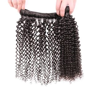 Unprocessed Human Curly Hair Malaysian Deep Curly Human Hair 3 Bundles With 4x4 Lace Closure - Image 4