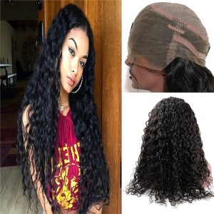 360 Lace Front Wig Brazilian Human Hair 360 Full Lace Frontal Wigs Water Wave Free Part with Baby Hair Natural Color for Black Women - Image 6