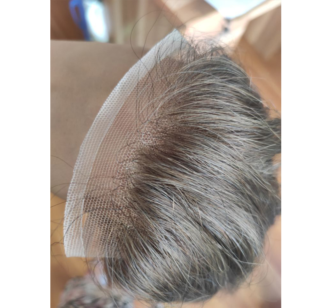 12" Long Toupee For Men 100% Virgin Human Hair Replacement System for Men 10"x8" Base Size Swiss Lace Front With PU Toupee Hair - Image 14
