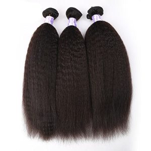 Alternative view of Malaysian Afro Kinky Straight Lace Frontal Closure Human Hair With 13x4