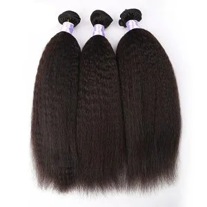 Alternative view of Malaysian Afro Kinky Straight Lace Frontal Closure Human Hair With 13x4