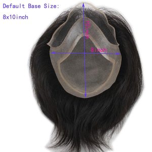 100%Human Hair WigsToupee for Men Hair Pieces Men's Toupee Super Thin Mono Lace with PU Around Ombre Blonde 60 Color10" x 8" Toupee - Image 17