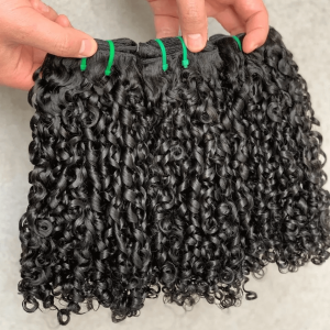 Raw 12 A  Cambodian Human Hair Bundles Cuticle Aligned Curly Human Hair Weft 3 Bundles