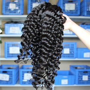 Natural Color Deep Wave Unprocessed Malaysian Human Hair Weave 3 Bundles - Image 3