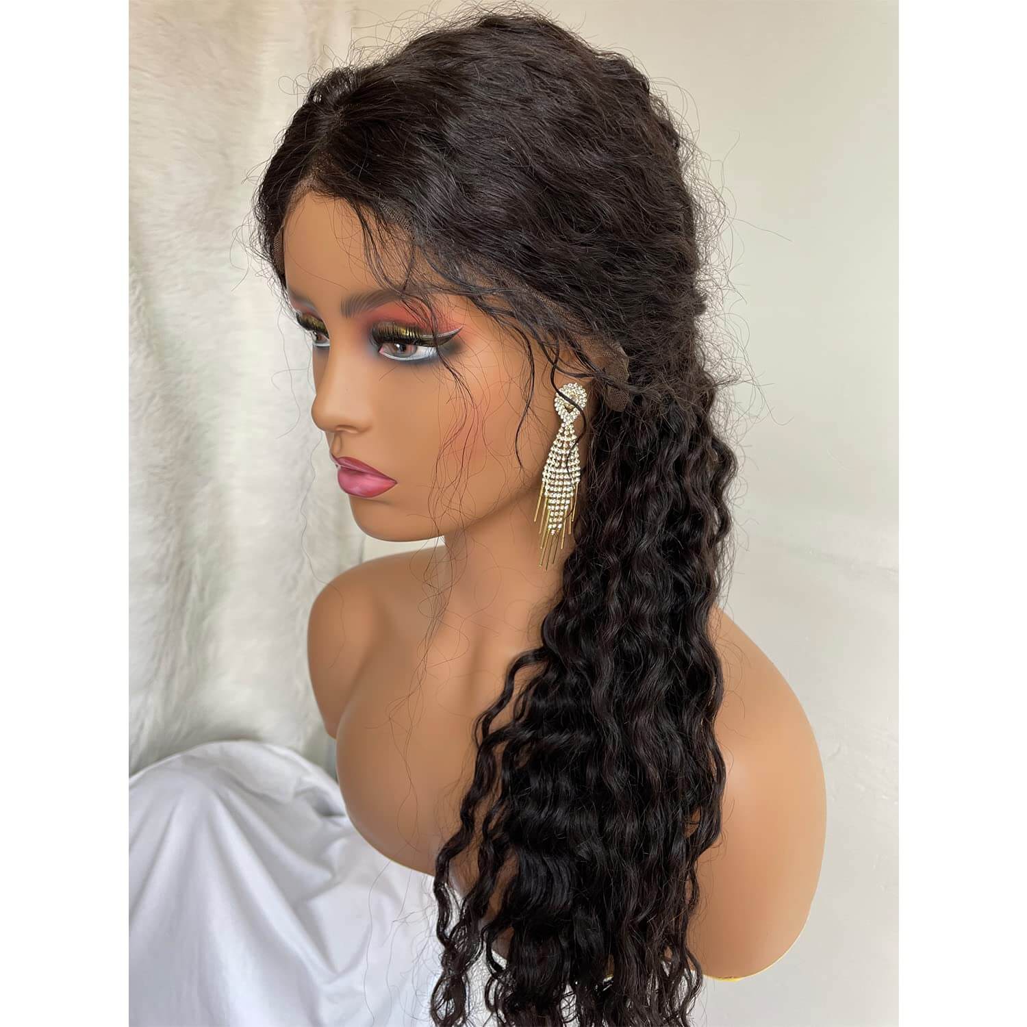 Realistic Female PVC Mannequin Head With Make Up Face and Shoulders Display Manikin Head Bust for Wigs,Makeup,Hats,Sunglasses Beauty Accessories - Image 7