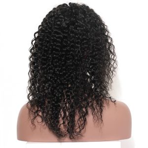 Lace Front Wigs 16 inces Natural Black Brazilian Human Hair Wig Deep Wave Lace Front Wigs - Image 3