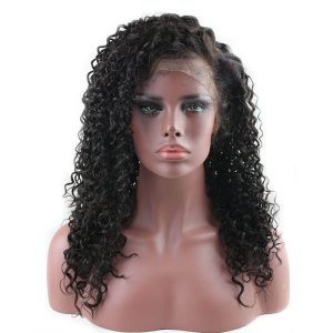 Alternative view of 300% High Density Lace Front Human Hair Wig Deep Wave Unprocessed Brazilian Human Hair Lace Front Wig for Black Women Natural Color (20 inch)