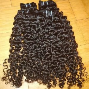 Alternative view of Burmese Curly Human Hair Bundles Burmese 100% Raw Hair Extension Human Hair Weft Unprocessed Virgin  Human Weave 3 Bundle with Closure