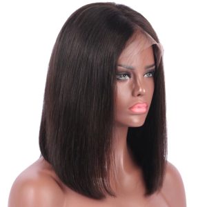 13x6 Long Parting Silky Straight Human Hair Bob Wigs Glueless Bob Cut Lace Front Wigs With Baby Hair Brazilian Bob Wig For Black Woman Natural - Image 5