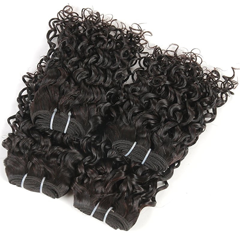 Brazilian Curly Remy Hair with Free Part Lace Closure Kinkys Curly Human Hair Bundles with Closure Hair Natural Color - Image 3