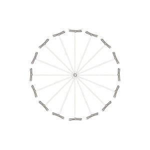50pcs of One Plastic Box Steel T Pins for Making Wigs 2 inch Sliver Color