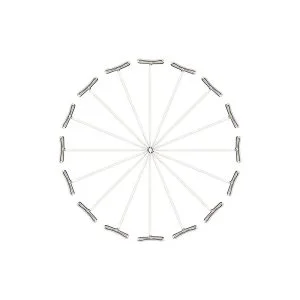 50pcs of One Plastic Box Steel T Pins for Making Wigs 2 inch Sliver Color