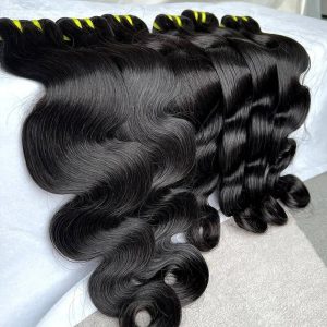 Pwigs Body Wave 12A Top Grade Raw Double Drawn Cambodian Virgin Human Hair Bundles Sew in Extensions Natural Black Double Weft 100% Natural Cuticle Aligned Unprocessed Hair - Image 6