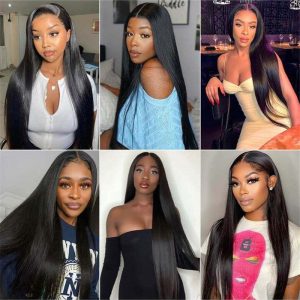 13*6 Hd Transparent Straight Lace Front Wig Human Hair Glueless Clear Wig For Sale - Image 7