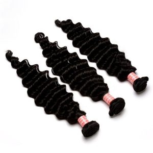 Alternative view of Deep Wave Brazilian Hair Weave Bundles For Sale 1 Pc 8A Hair Products Curly Human Hair Extensions (1 PC)