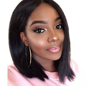 Straight Human Hair Lace Front Wigs Pre Plucked Hair Line With Natural Baby Hair Large Stock Fast Shipping