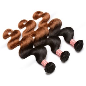 Body Wave 1B/30 Ombre Color Brazilian Human Hair Weave 4 Bundles Deals - Image 3