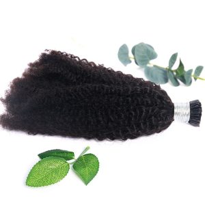 Peruvian Burmese Unprocessed Virgin Hair 50G 0.5G/S Nc Kinky Curly Wave Custom Kinky Curly I Tip Human Hair Extension - Image 3