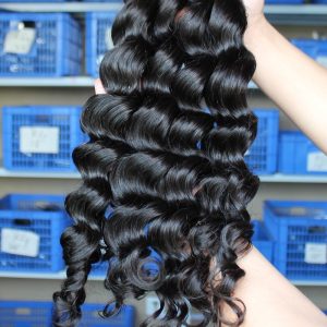 Malaysian Human Hair Extensions Loose Wave Hair 4 Bundles Natural Color - Image 3