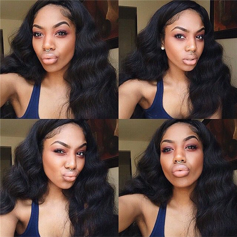 Cambodian Human Hair Body Wave Lace Front Human Hair Wigs with Baby Hair Bleached Knots for Black Women 24 inch - Image 5