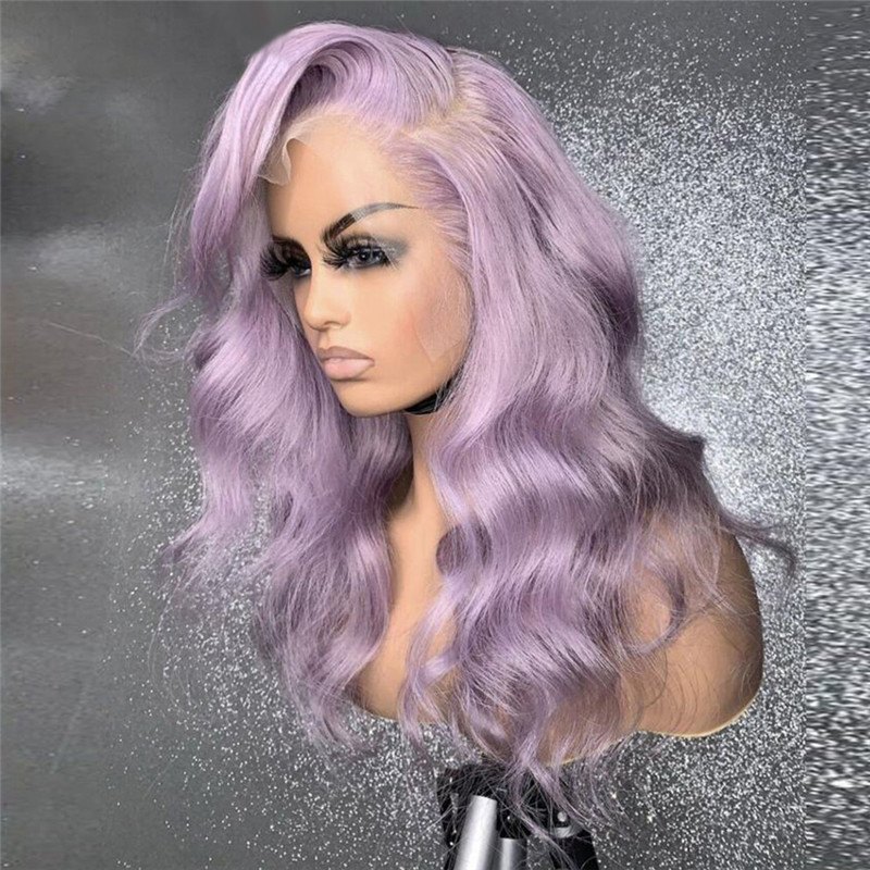Body Wave Purple Colored Ombre Lace Front Wig Brazilian Remy Human Hair Wigs For Women Human Hair Lace Front Wig - Image 2