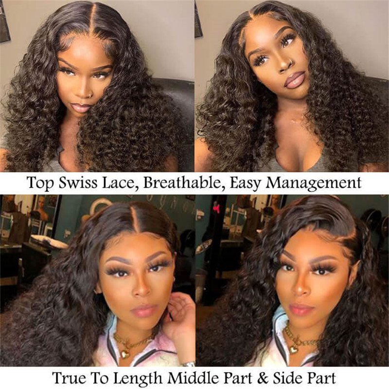 Skin Melt Hd Lace Wigs Curly Hair 13*4 Lace Front Human Hair Wigs For Women Glueless Lace Wig - Image 5