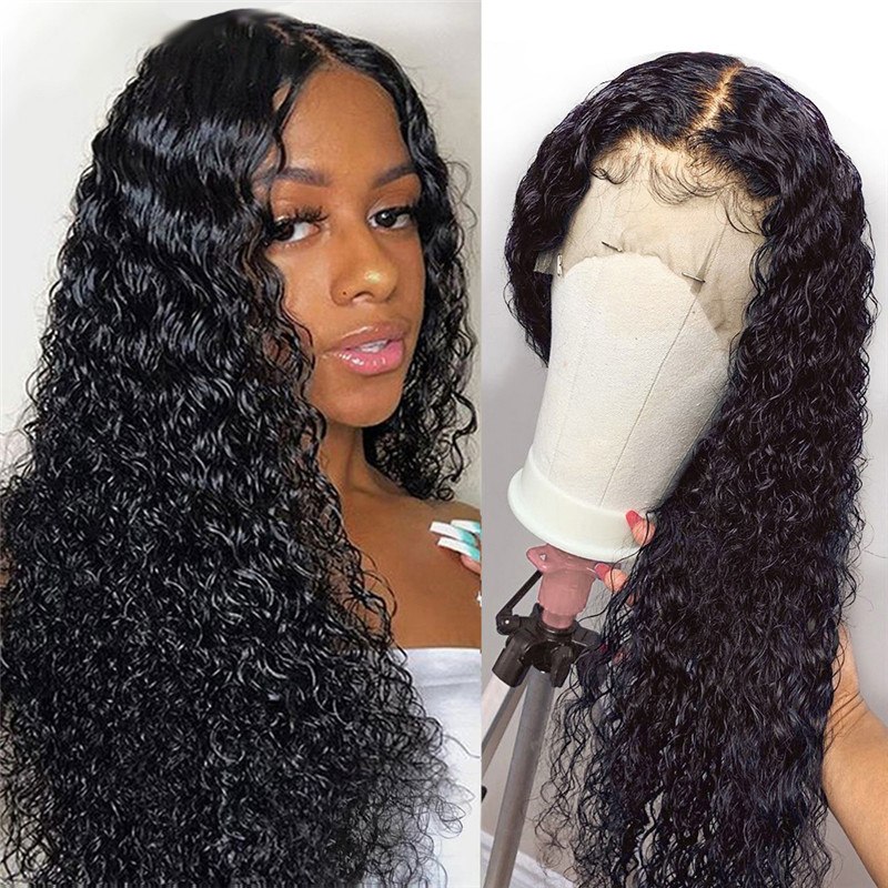 150% Glueless Lace Front Wigs Brazilian Remy Curly 13x4 Lace Front Human Hair Wigs For Black Women Pre Plucked Bleach Knots - Image 2