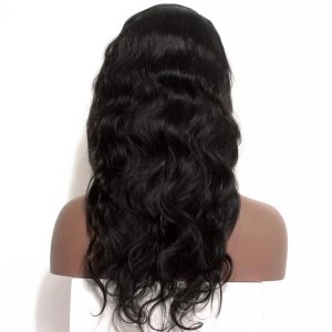 Black Hair Wigs Brazilian Human Hair Body Wave Natural Color Lace Front Wig Pre-Plucked Natural Hair Line Bleached Knots - Image 5