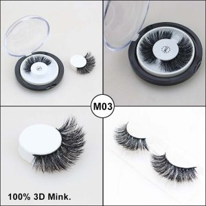 False Eyelashes 3D Mink Fur Siberian Fur Fake Lashes Reusable for Makeup Natural Thick Black Color - Image 6
