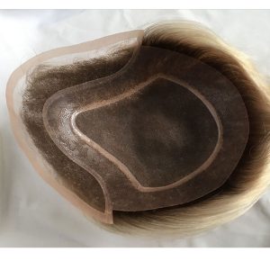 Toupee for Men with Transparent Swiss Lace with PU Around 10x8 Brazilian Human Hair Straight Hair Pieces for Men #60 Platinum Blonde - Image 15