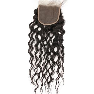 Transparent HD Swiss Thinner lace 5x5 Lace Closures Curly Unprocessed Brazilian Human Hair Pieces Bleached Knots with Baby Hair Free Part - Image 3